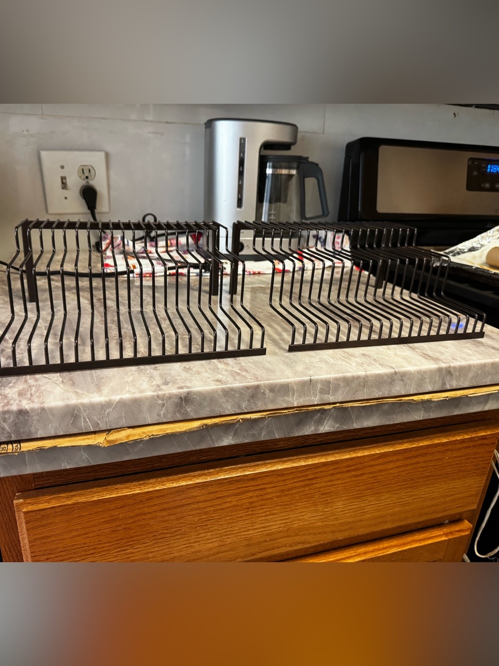 Wire spice Racks - deep charcoal Set of 2